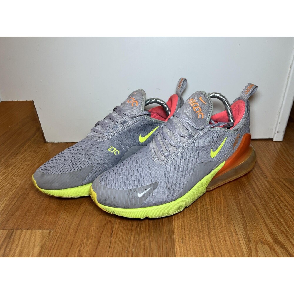 Nike Men’s Grey / Volt / Orange Air Max 270 React Sneakers